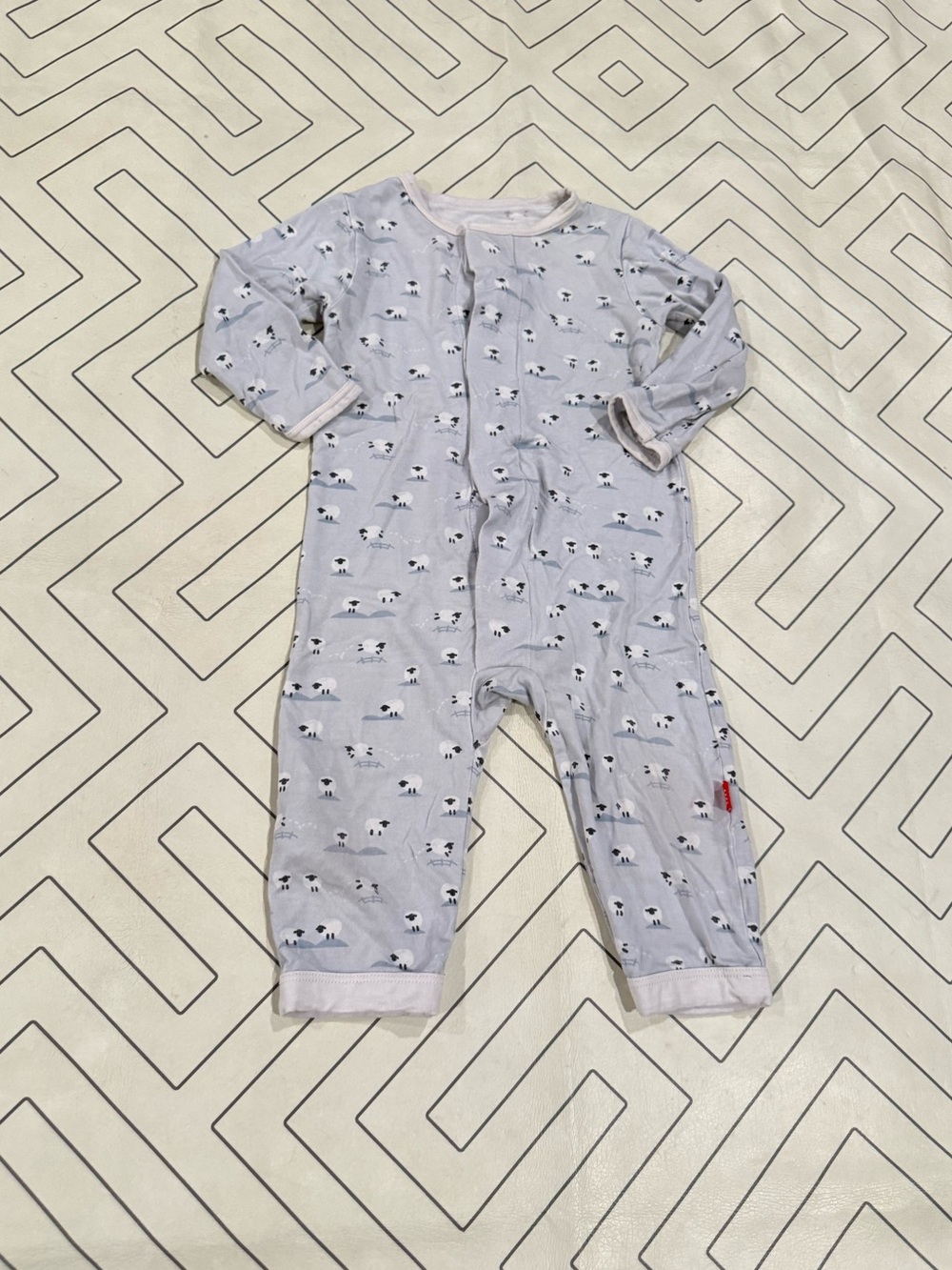 Magnetic Me Light Blue Sheep Footless Pajama